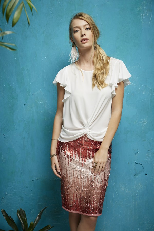 MULTICOLOR SEQUINS ELIO SKIRT