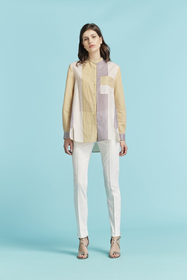 COTTON STRIPES MORT LONG SHIRT