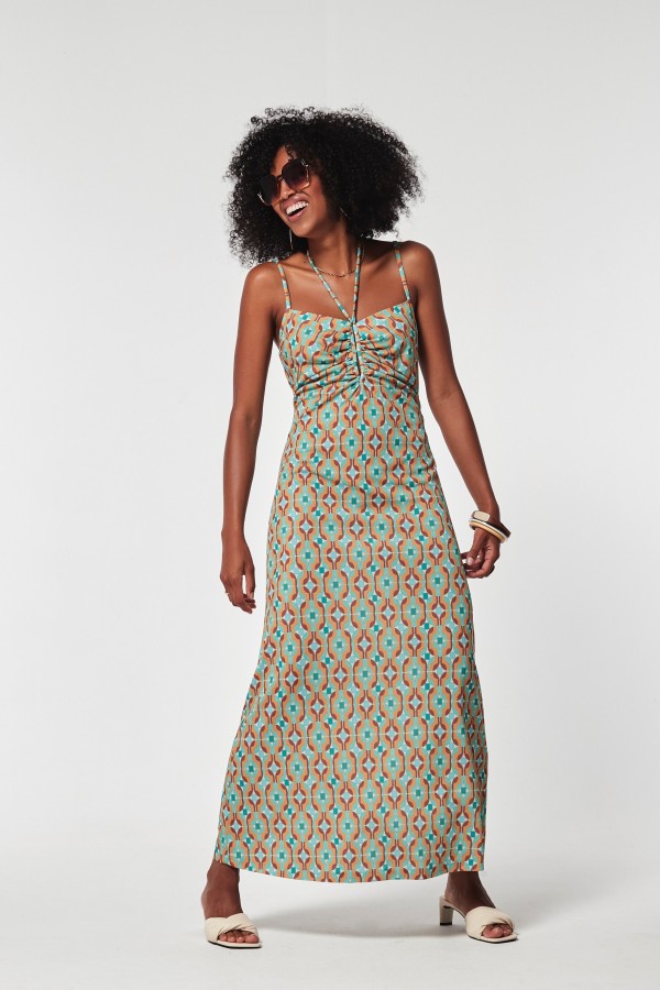 VESTIDO MOYI PUNTO ESTAMPADO
