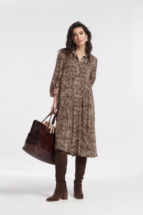 PRINTED VISCOSE TURIN DRESS
