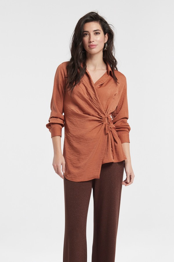 WHASHED SATIN ALAIA TOP...