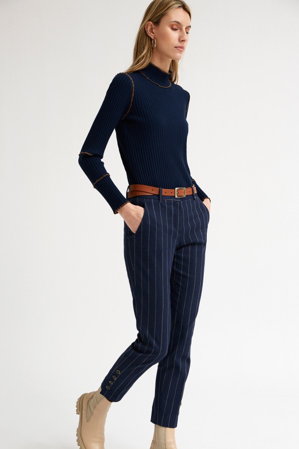 PINSTRIPE TAILORED TROUSERS...