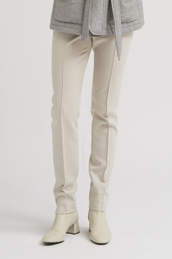 PLAIN WEAVE SLIM TROUSERS