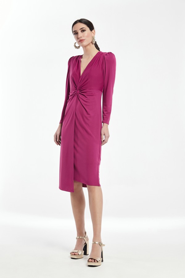 VESTIDO NUDO ESCOTE PICO...