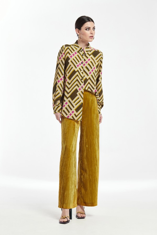 PRINT VISCOSE BASIC SHIRT