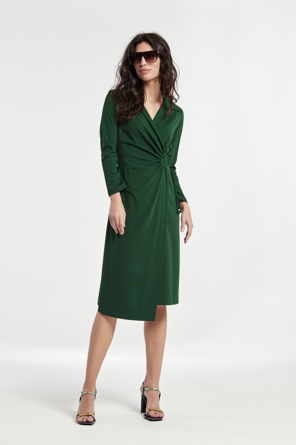 SOFT KNIT WRAP DRESS