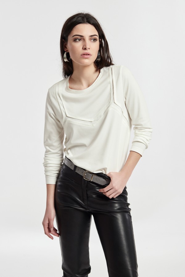 CAMISETA INTARSIA PUNTO SOFT