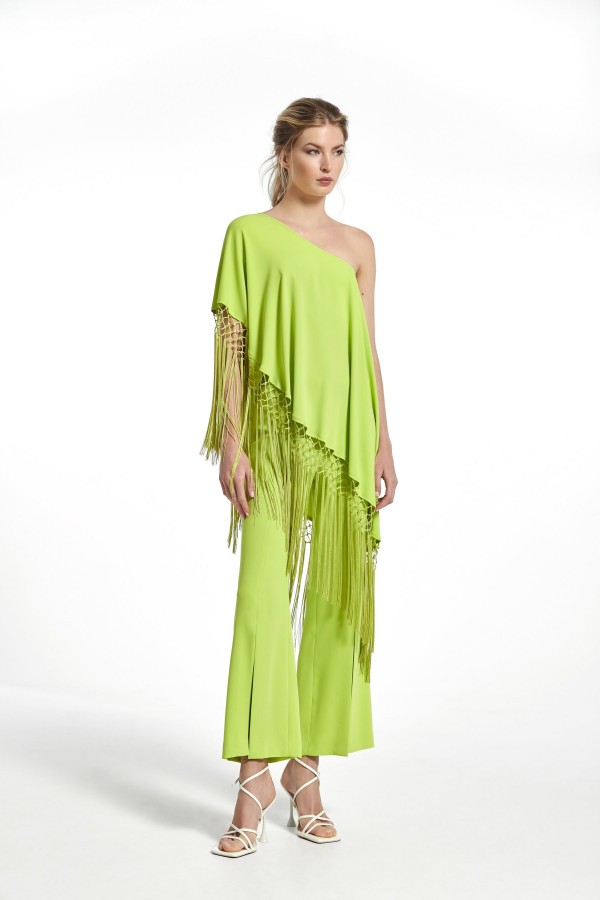 CREPE FABRIC TUNOL TROUSERS