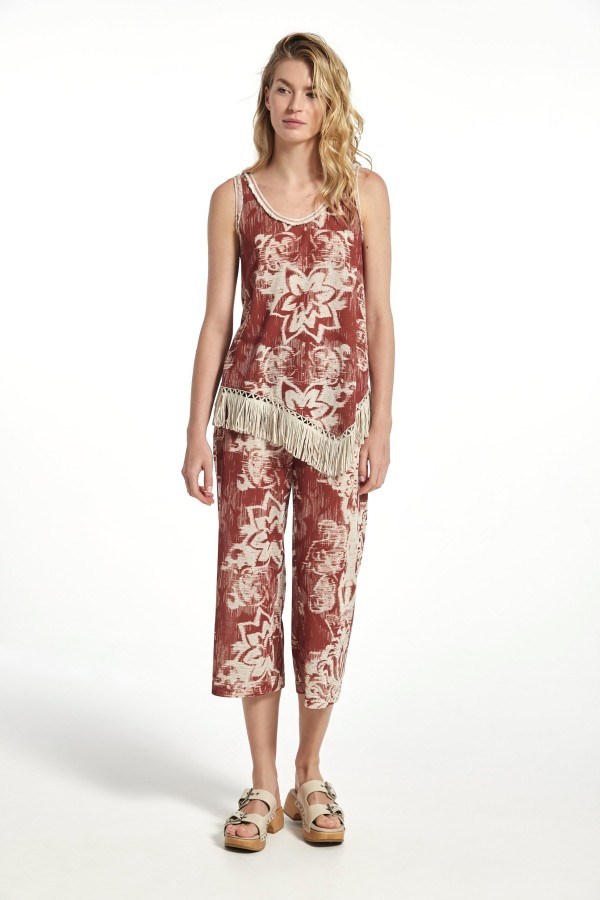 LINEN EFFECT PRINT CAEBO...