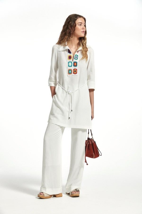 LINEN VISCOSE RABAT SHIRT