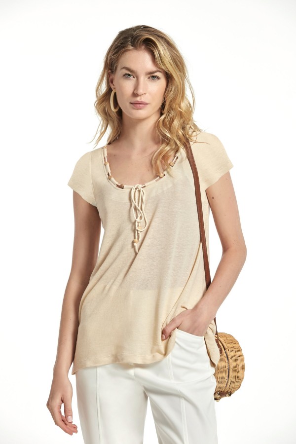 RUSTIC LINEN KNIT DORITA7 TOP