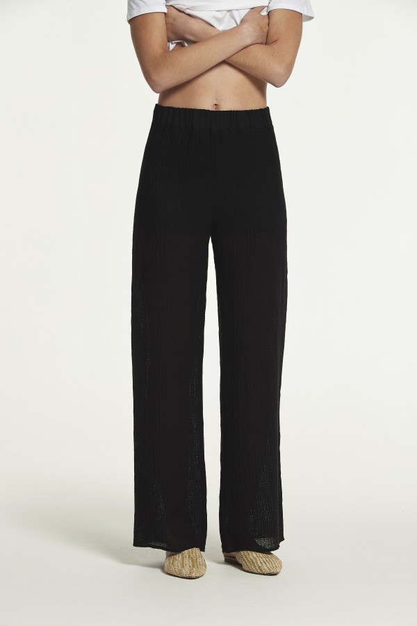 LINEN GRID IWIRA TROUSERS