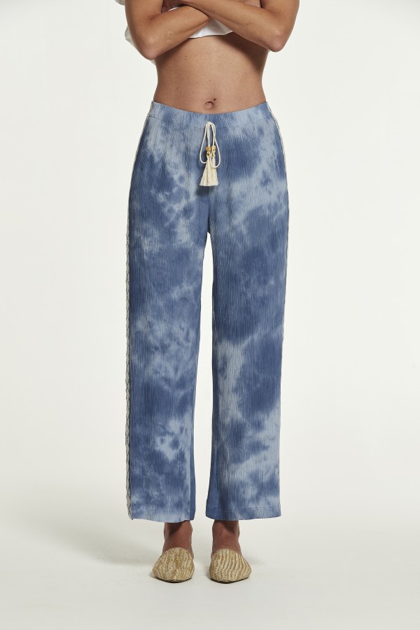 TIE DYE CREPE RODANO TROUSERS