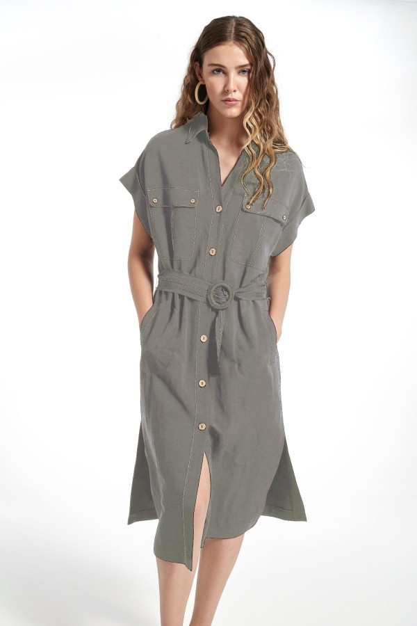 LINEN VISCOSE HANOY DRESS