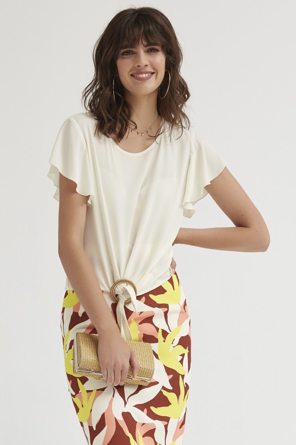 CHIFFON KNOTTED TOP