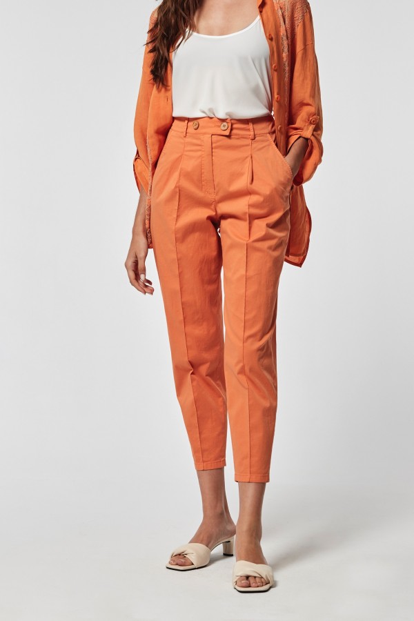 STRETCH COTTON  GAREL TROUSERS