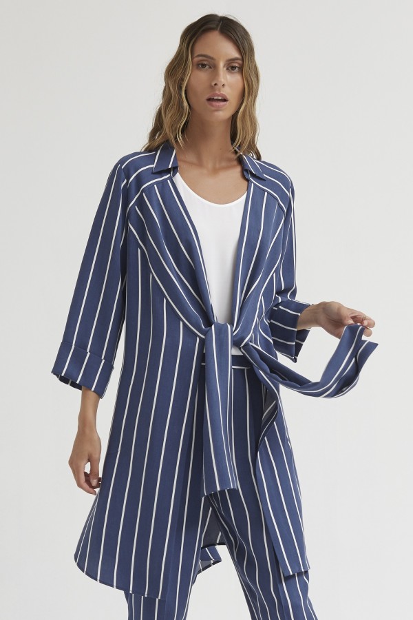 SOBRECAMISA ANUDADA RAYA...