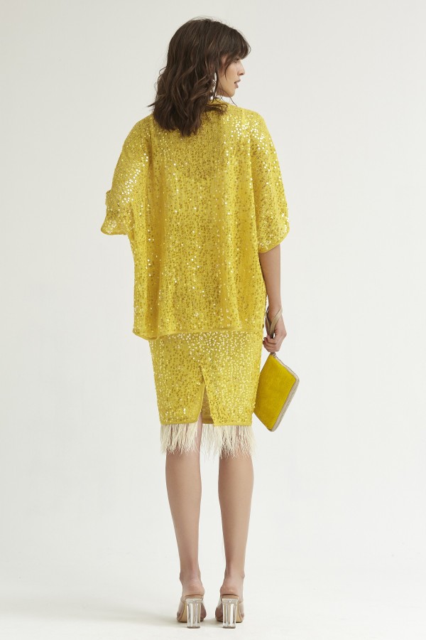 KNIT SEQUIN MEDIUM SLEEVE...