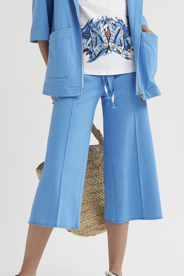 COTTON PLUSH CULOTTE TROUSERS