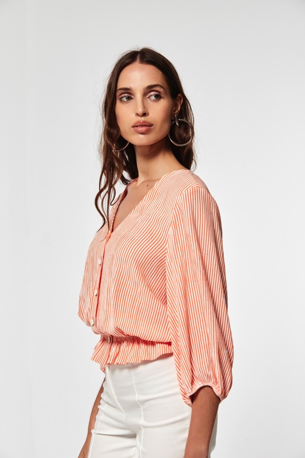 BICOLOR STRIPES ECODA SHIRT