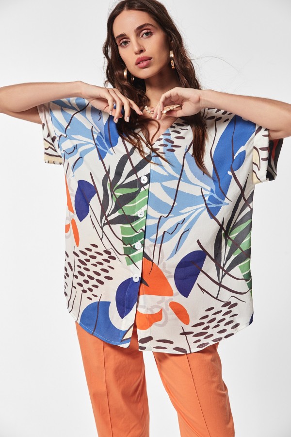 CREPE MARROCAINE FALDER SHIRT
