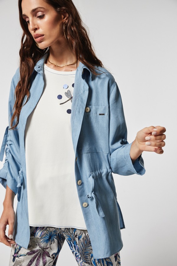 TENCEL JEANS SULLO OVERSHIRT