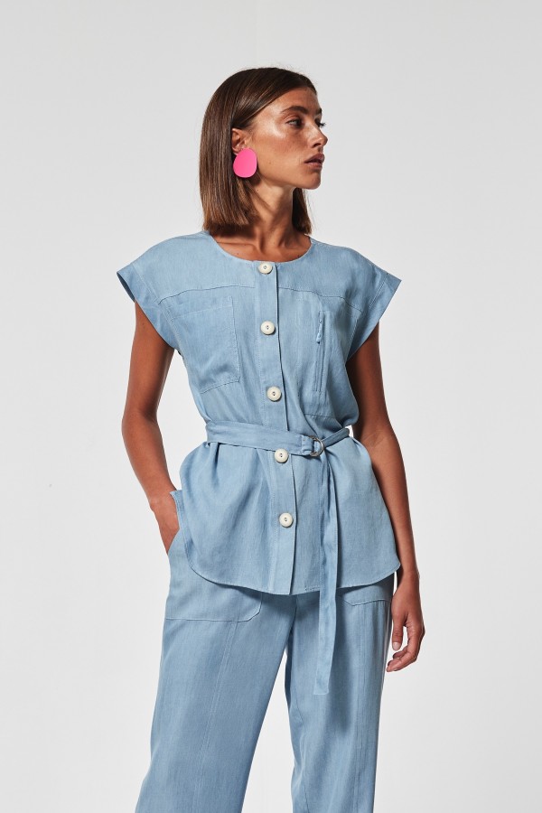 CAMISA CHACON TENCEL JEANS