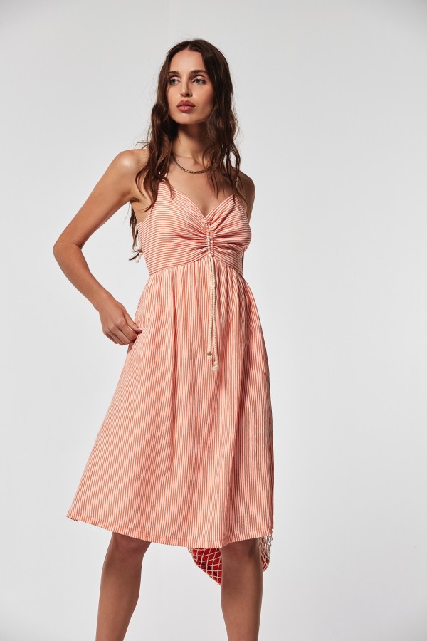 VESTIDO BACIL6 RAYAS BICOLOR