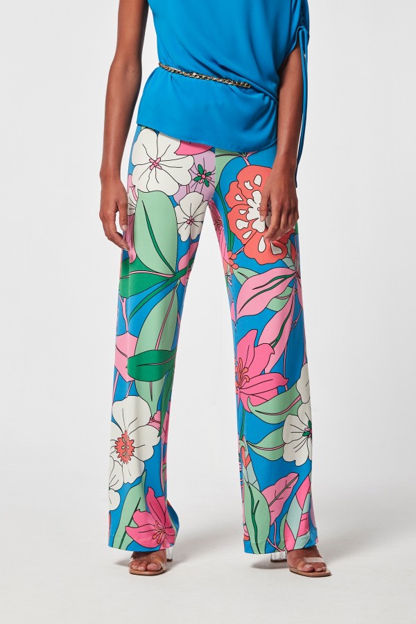 PRINT KNIT IWIRA TROUSERS