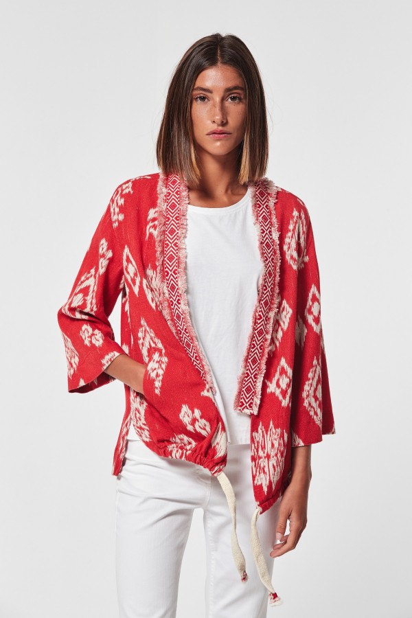 ETHNIC LINEN FALAR JACKET