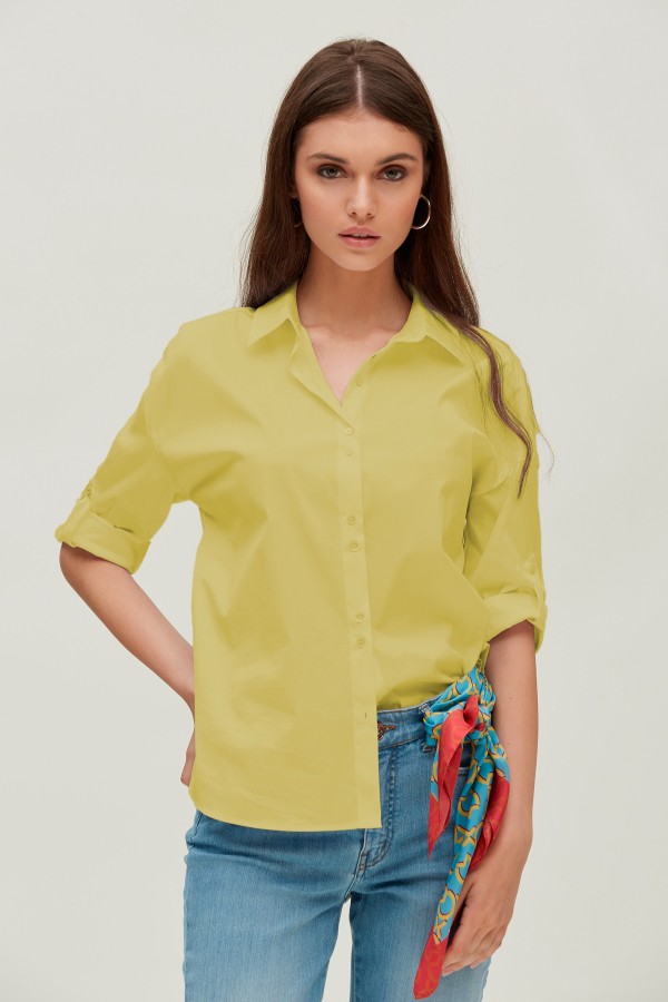 BASIC SHIRTL-CREPE MAROCAINE