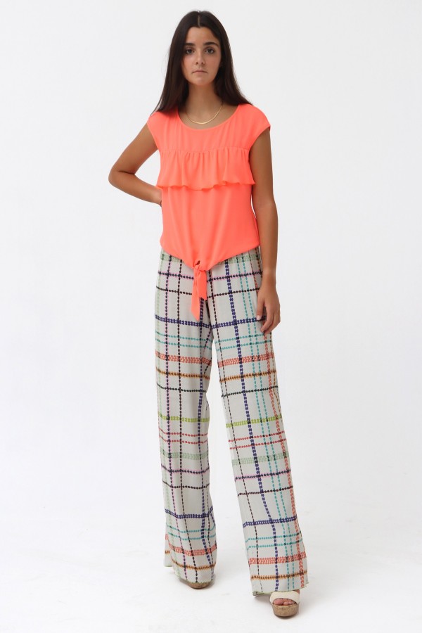 PALAZZO TROUSERS-VISCOSE...