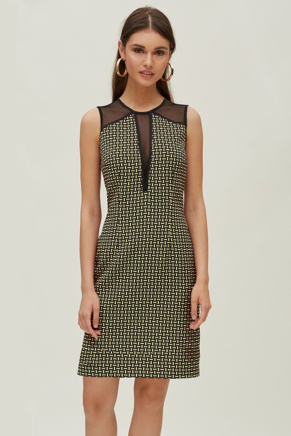 VESTIDO ESCOTE TUL +LARGE