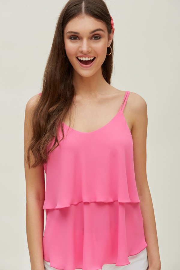 TWO LAYERS CHIFFON TOP