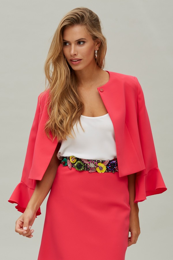 FLOUNCED SLEEVES JACKET...